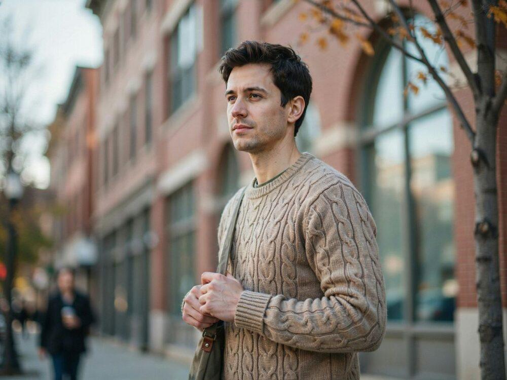 casualowy sweter męski