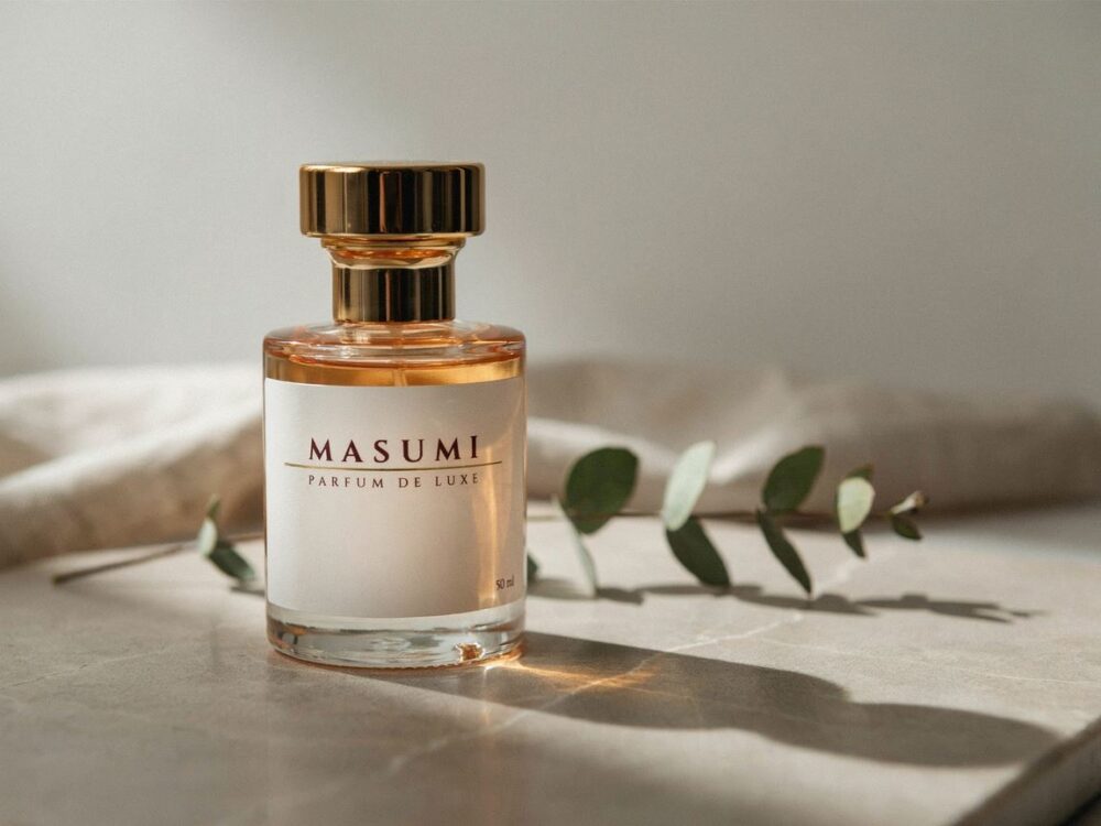 flakon perfum na półce