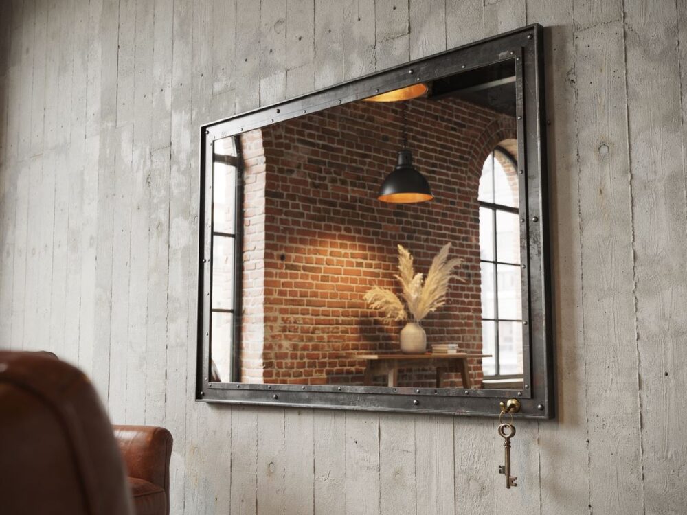 nowoczesne lustro loft do salonu