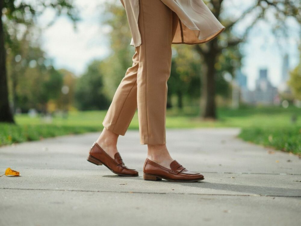 stylizacja casual z mokasynami