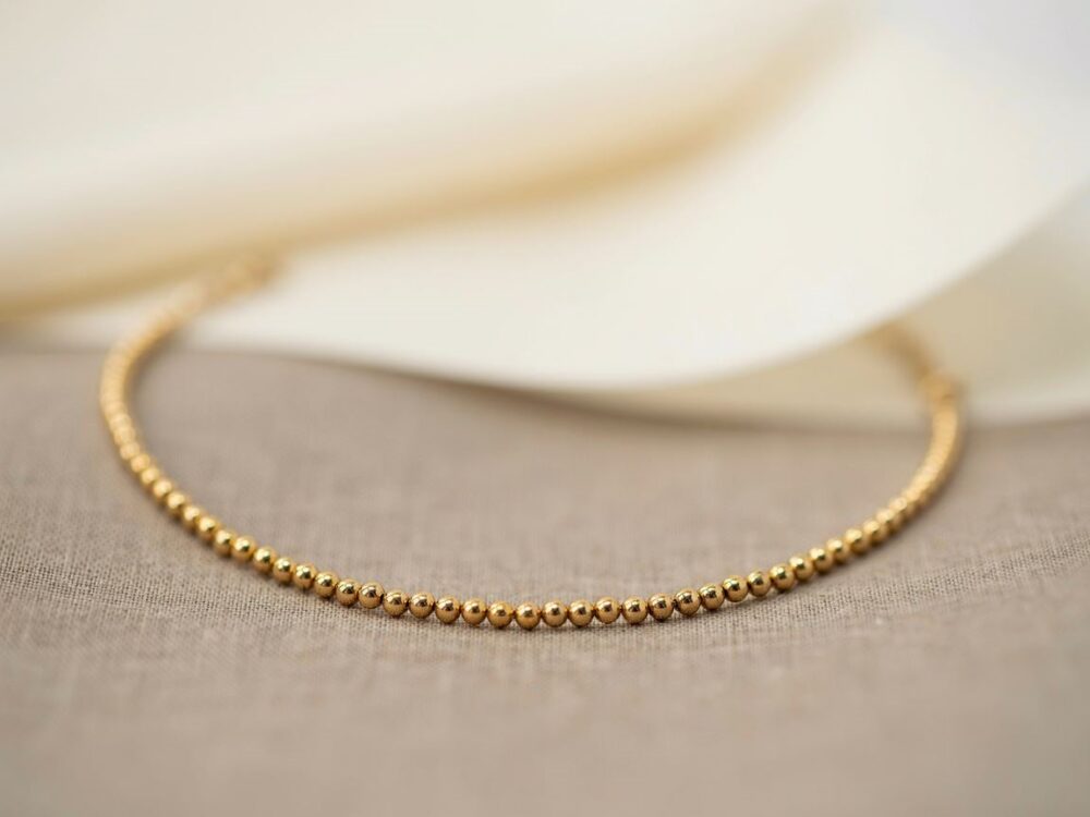 złoty choker
